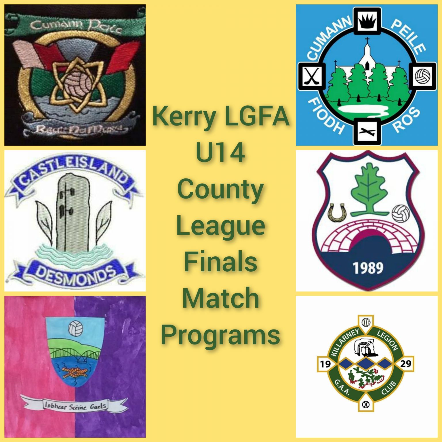 Match Programs U14 County League Finals – Kerry LGFA